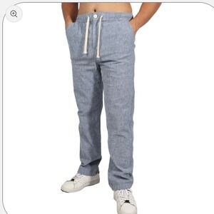 Mutual Weave Linen‎ Cotton Chambray Pull-on Pants Men's Size 2XL Beach Travel